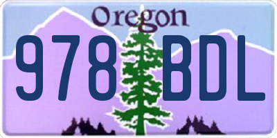OR license plate 978BDL