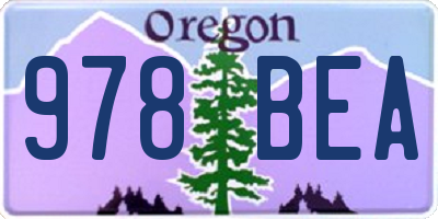OR license plate 978BEA