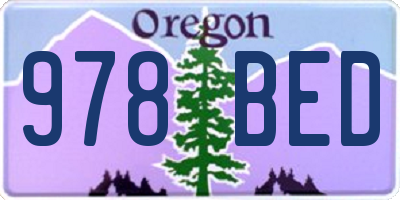 OR license plate 978BED