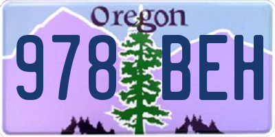 OR license plate 978BEH