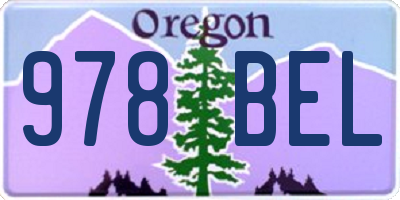 OR license plate 978BEL