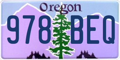OR license plate 978BEQ