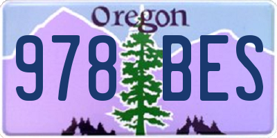 OR license plate 978BES