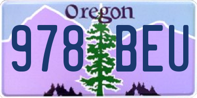 OR license plate 978BEU