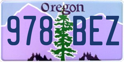 OR license plate 978BEZ