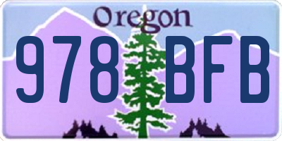 OR license plate 978BFB