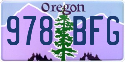OR license plate 978BFG