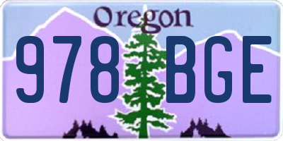 OR license plate 978BGE
