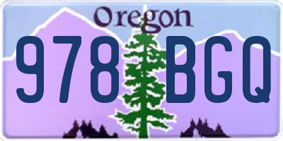 OR license plate 978BGQ