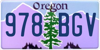 OR license plate 978BGV