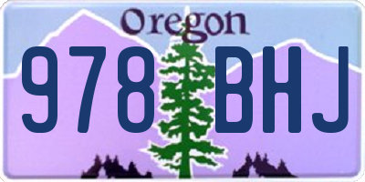 OR license plate 978BHJ