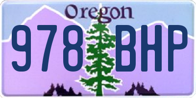 OR license plate 978BHP