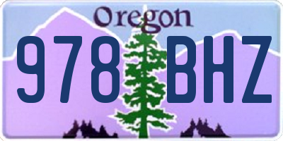OR license plate 978BHZ