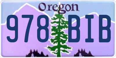 OR license plate 978BIB