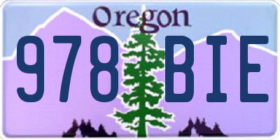 OR license plate 978BIE