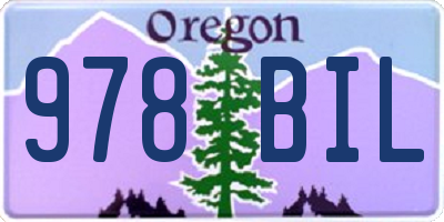 OR license plate 978BIL