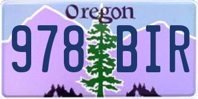 OR license plate 978BIR