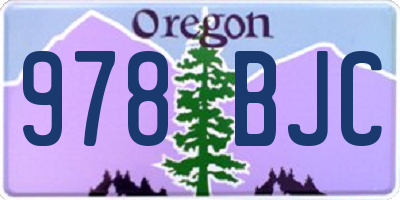 OR license plate 978BJC