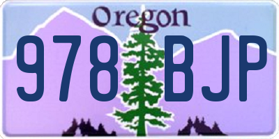 OR license plate 978BJP