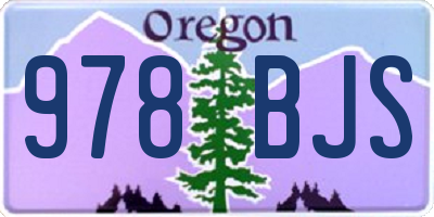 OR license plate 978BJS