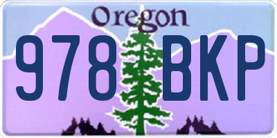 OR license plate 978BKP