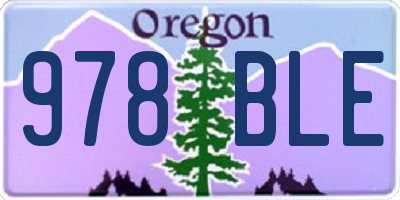 OR license plate 978BLE