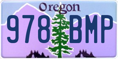OR license plate 978BMP