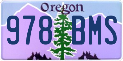OR license plate 978BMS
