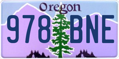 OR license plate 978BNE
