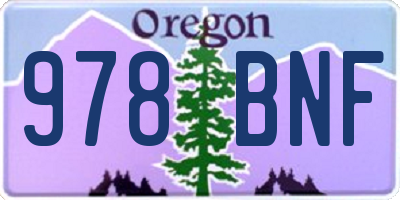 OR license plate 978BNF