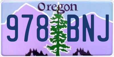 OR license plate 978BNJ