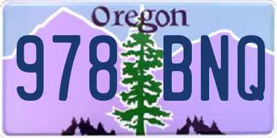 OR license plate 978BNQ