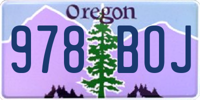 OR license plate 978BOJ