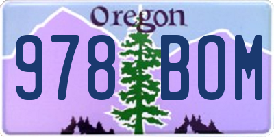 OR license plate 978BOM