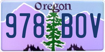OR license plate 978BOV