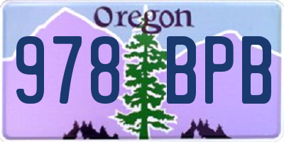 OR license plate 978BPB