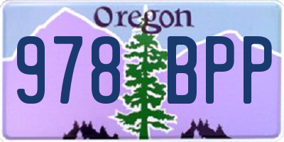 OR license plate 978BPP