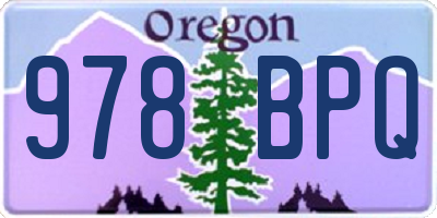 OR license plate 978BPQ