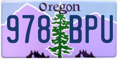 OR license plate 978BPU