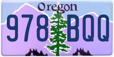 OR license plate 978BQQ