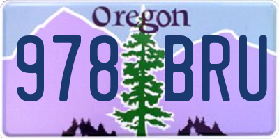 OR license plate 978BRU