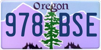 OR license plate 978BSE