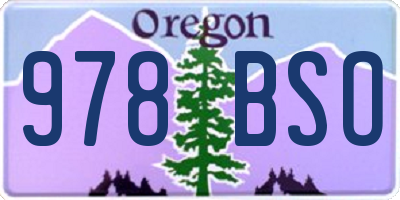 OR license plate 978BSO