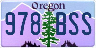 OR license plate 978BSS