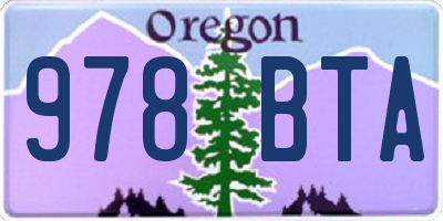 OR license plate 978BTA