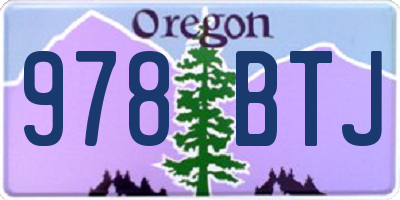 OR license plate 978BTJ