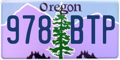 OR license plate 978BTP