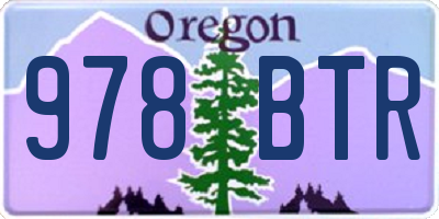 OR license plate 978BTR