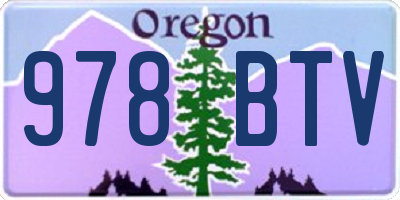 OR license plate 978BTV