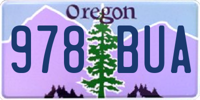 OR license plate 978BUA